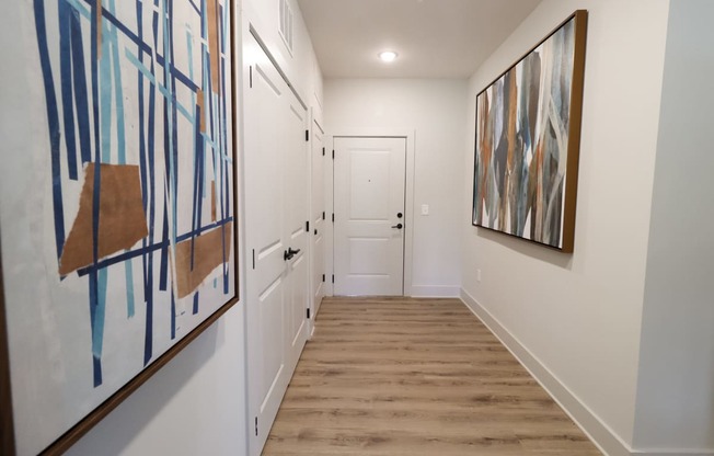 The Crest at South Point 2 Bed Model Entryway located in McDonough, GA