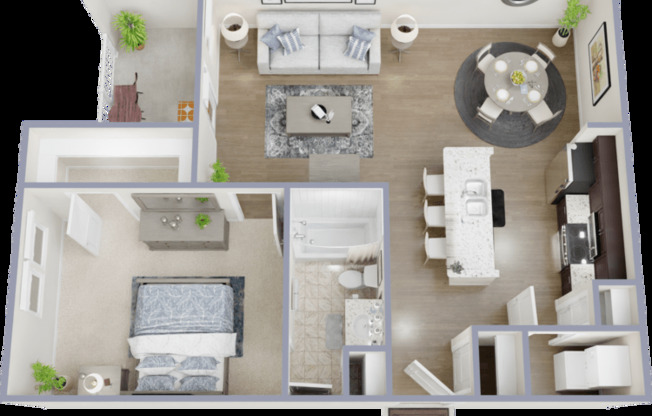 1 bed, 1 bath, 762 sqft, $1,285