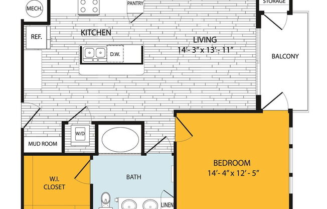 1 bed, 1 bath, 817 sqft, $2,005