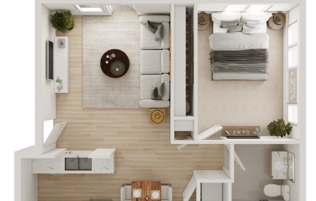 1 bed, 1 bath, 656 sqft, $1,849, Unit 1370-402