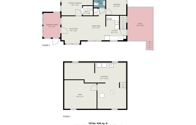 2 beds, 1 bath, $1,299