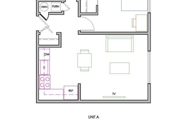 1 bed, 1 bath, 511 sqft, $1,350