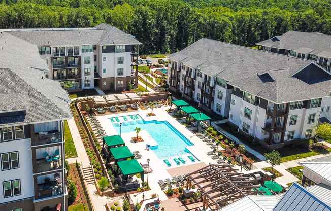 Aerial View Of The Community at Beckett Farms Apartments, PRG Real Estate Management, South Carolina