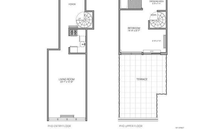 1 bed, 2 baths, $7,595, Unit PHD