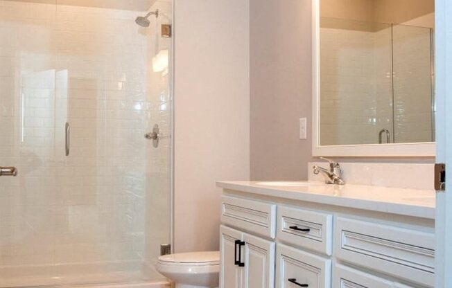 Renovated Bathrooms With Quartz Counters, Residences at 1700, Minnetonka