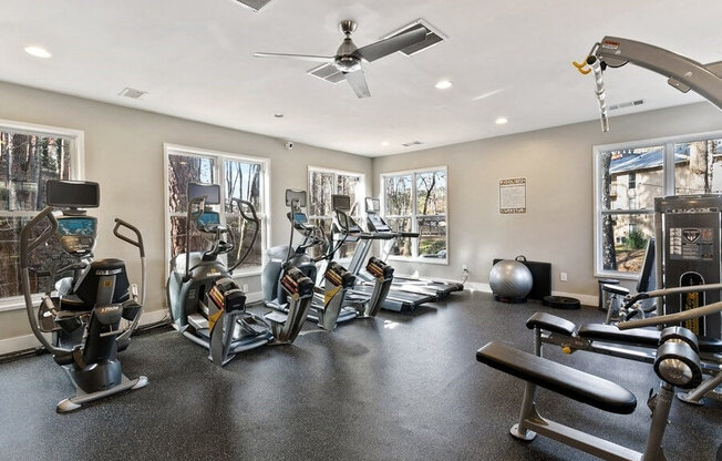 Fitness Center Cardio and Weight Machines