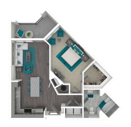 1 bed, 1 bath, 875 sqft, $1,635