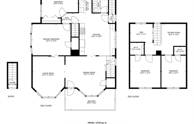 5 beds, 1 bath, 2,952 sqft, $4,500, Unit 1