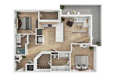 2 beds, 2 baths, 1,204 sqft, $1,899