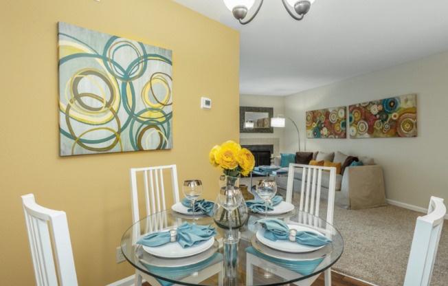 Dining room area at Preakness Apartments