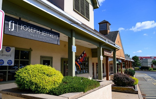 Joseph Jeffrey's Hair Care Salon is a small business with a green awning at Madison Prickett Preserve, Yardley, PA
