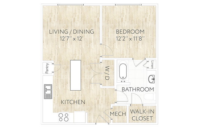 1 bed, 1 bath, 681 sqft, $1,148, Unit 13206