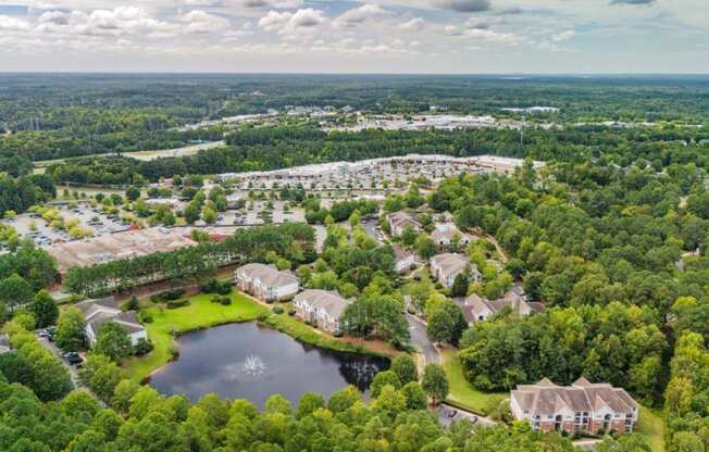 Southpoint Crossing Apartments in Durham, North Carolina Aerial View of Property and Surrounding Area