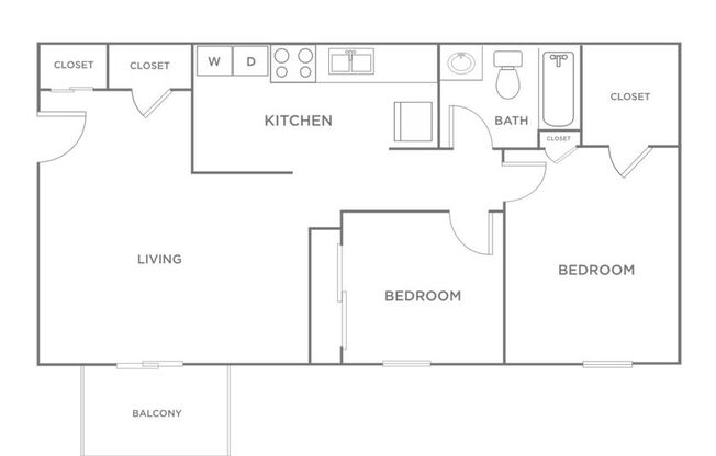 2 beds, 1 bath, 850 sqft, $1,009, Unit 1515-23