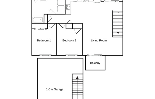 2 beds, 1 bath, 1,040 sqft, $1,415