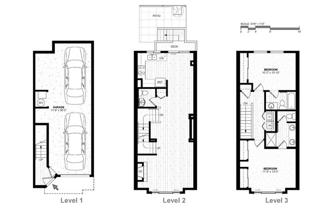 2 beds, 2.5 baths, 1,850 sqft, $2,695, Unit B