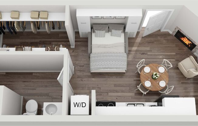 Studio, 1 bath, 400 sqft, $1,375, Unit B201