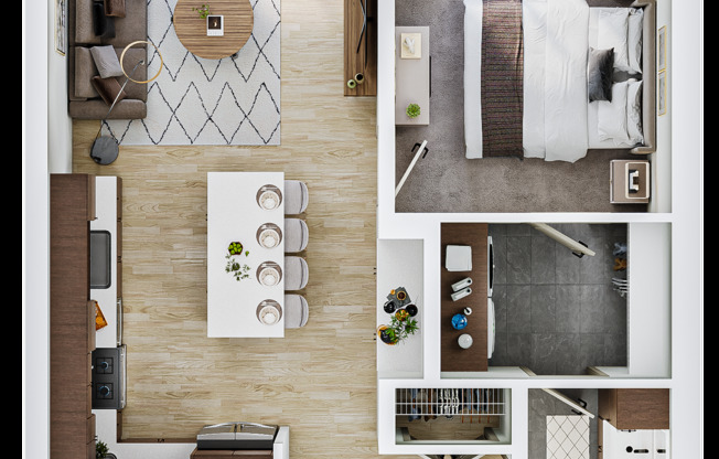 1 bed, 1 bath, 851 sqft, $2,145, Unit 212