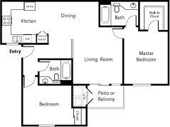 2 beds, 2 baths, 1,036 sqft, $2,725, Unit 254