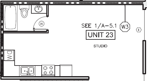 Studio, 1 bath, 453 sqft, $2,300, Unit Apt. 301