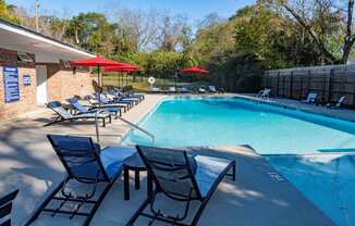 Swimming Pool with Sun Deck located at Venue at Carrolton in Carrolton, GA 30117