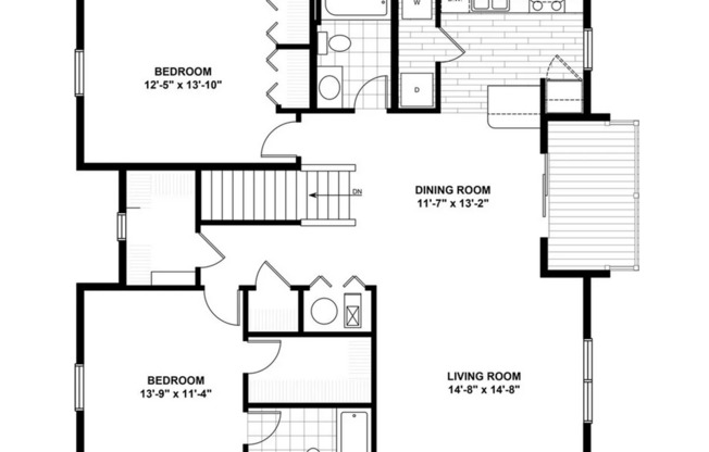 2 beds, 2 baths, 1,190 sqft, $1,470, Unit 5249LLS #9
