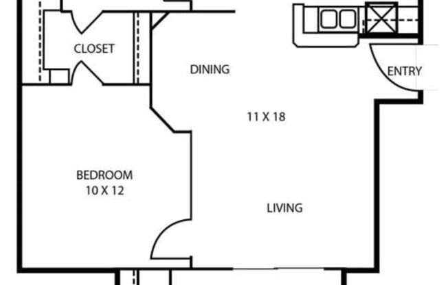 1 bed, 1 bath, 620 sqft, $1,215