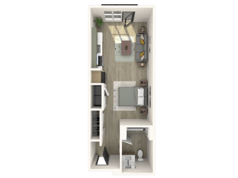 Studio, 1 bath, 462 sqft, $1,650