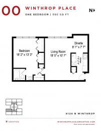 1 bed, 1 bath, $1,405