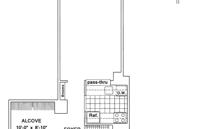 Studio, 1 bath, 639 sqft, $3,875, Unit 6K