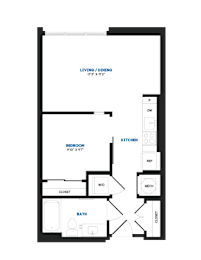 1 bed, 1 bath, 545 sqft, $1,953