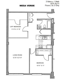 2 beds, 1 bath, 1,074 sqft, $1,616