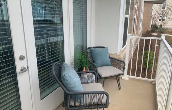 Large over size windows, comfy patio at Link Apartments® Mixson, South Carolina