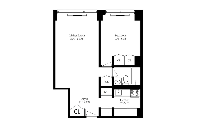 1 bed, 1 bath, $4,950, Unit 23D