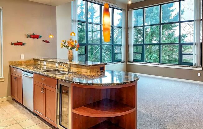 Penthouse condo in the ideal location in the heart of Redmond.