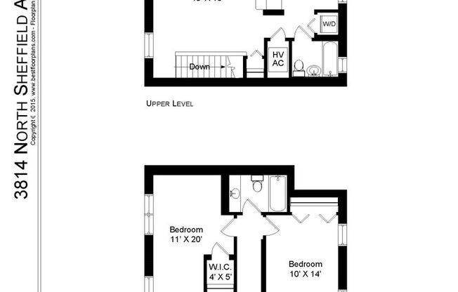 2 beds, 2 baths, 1,140 sqft, $3,150, Unit 3814S-1E