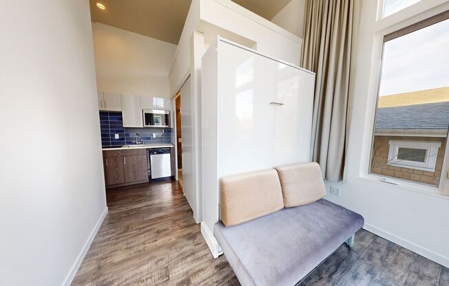 Studio, 1 bath, 262 sqft, $1,279, Unit 206