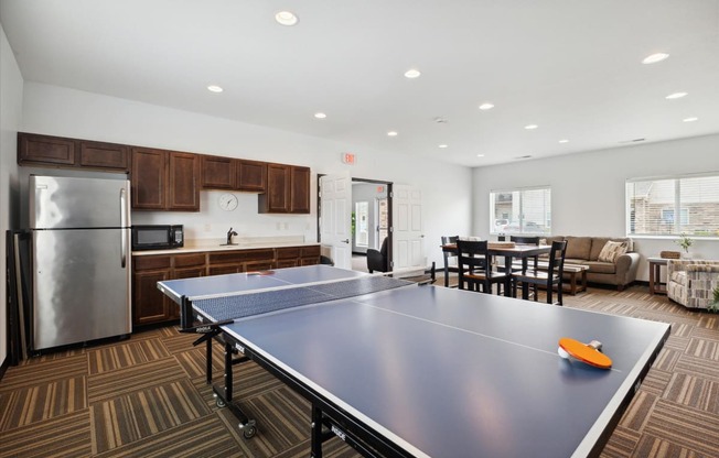 Community Room with Ping Pong Table