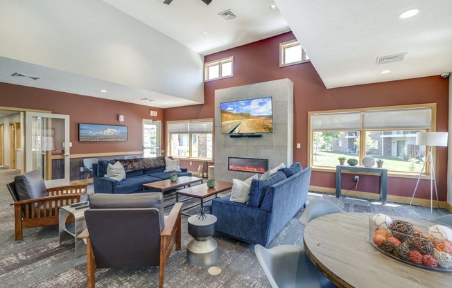 clubhouse interior Fountain Glen apartments