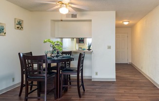 Cottonwood Creek dining area near open kitchen. 