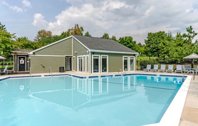 Sun Deck and Poolside Cabanas at The Crossings at White Marsh Apartments, Maryland, 21128
