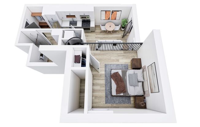 2 beds, 1 bath, 738 sqft, $1,945, Unit 409