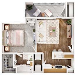 1 bed, 1 bath, 615 sqft, $1,175