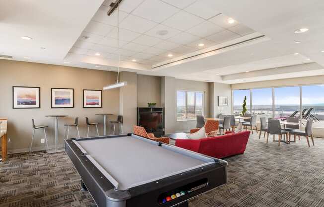 Rooftop pool table  at Lenox Club, Arlington, 22202