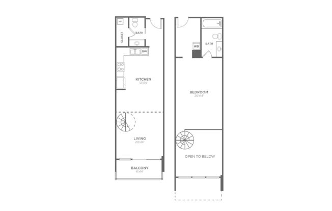 1 bed, 1.5 baths, 1,020 sqft, $2,744