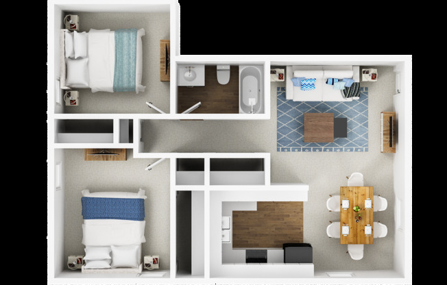 2 beds, 1 bath, 786 sqft, $925, Unit 2208