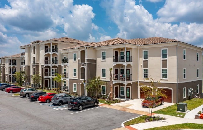 An exterior of an apartment building at the Flats at Sundown in North Port, Florida