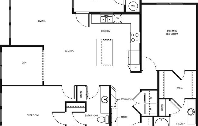 2 beds, 2 baths, 1,372 sqft, $2,059, Unit 241