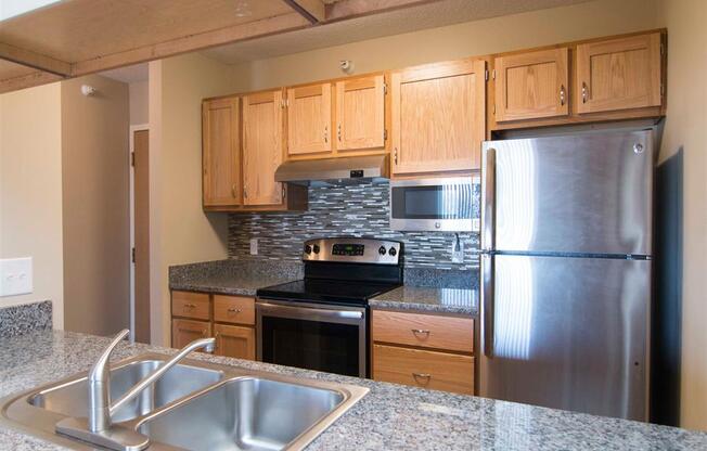 Interiors-Skyline View Apartments Updated Kitchen in Lincoln NE