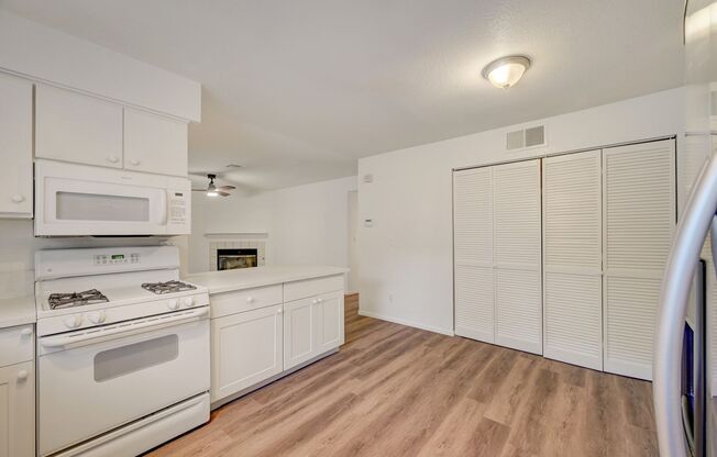 Welcome to this beautifully remodeled ground-floor residence, ideally situated near Charleston and Rainbow.